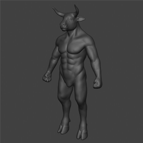 minotaur Mythos monster Mythologie bull Kreatur kretische Kunst Skulpturen 3D print model - Mito3D