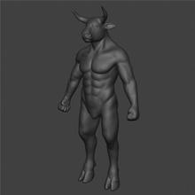 minotaur myth monster mythology bull creature cretan art sculptures 3d print model - Mito3D