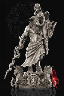 Minotauro criativo nerd mb fantasia criatura monstro personagem touro mitologia arte grego esculturas miniatura animal creativegeekmb chifres lenda 3dprint kit museu Zeus europa 3d print model - Mito3D