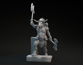 minotaur amaçlanan 3d baskı canavar yunan mitoloji mitolojik yaratık efsane boğa savaşçı savaş oyunu minyatür şekil heykel minos masaüstü yazdırılabilir sanat heykeller 3d print model - Mito3D