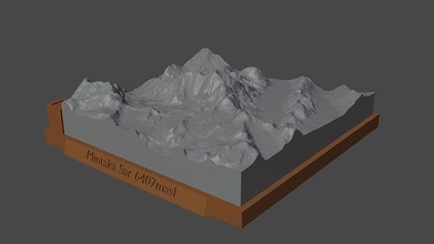 pedir sar montaña paisaje volcán terreno ambiente naturaleza fotogrametría elevación dem Ciencias 3d print model - Mito3D