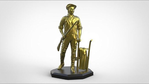 Minuteman Skulptur Statue Zahl Charakter Skulpturen Körper Kunst Anatomie 3d print model - Mito3D