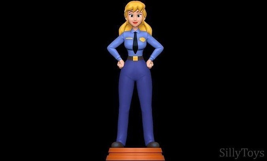 Miranda Wright çılgınlar Disney polis ofis kadın Kadın sarışın Sanat heykeller 3d print model - Mito3D