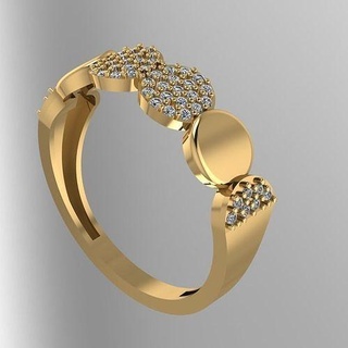 mirror circle wedding ring jewelry precious gold platinum romance silver jewel brilliant gem diamond fashion beauty brillant rings 3d print model - Mito3D