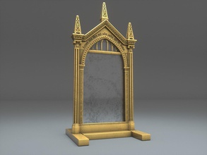 mirror of erised - harry potter desire decor picture frame holder houseware general quirrell professor gate ornament window house 3d print model - Mito3D