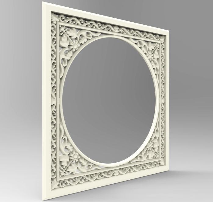 mirror frame frames decorative cnc wall houseware house furniture wood sculpture home picture pattern bedroom set interior 3D print model - Mito3D