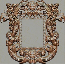 3d frame - wood carving stl model cnc router mirror ornament machine printed 3dskymodel file reliefs routers art mathematical wall 3dcnc 3d print model - Mito3D