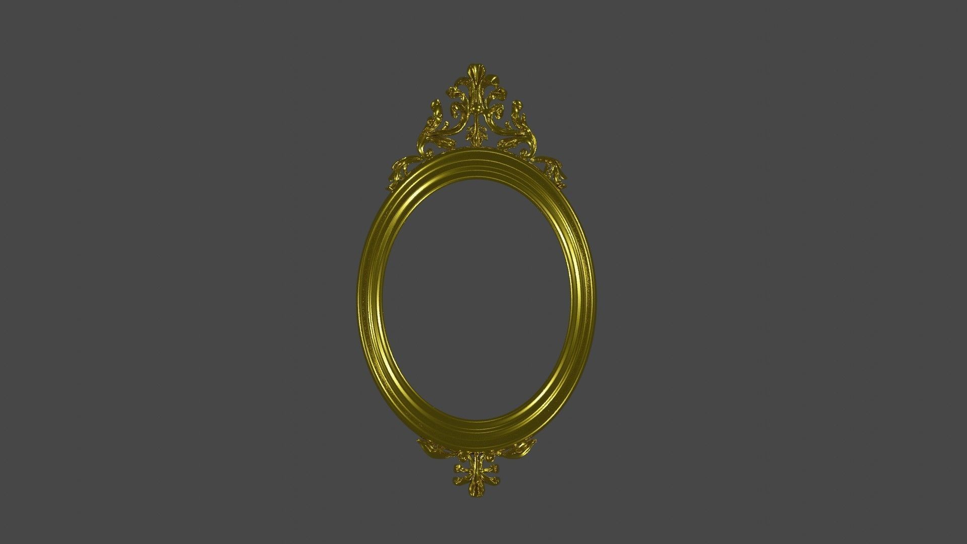 miroir fraisage rétro or art argent imprimable antique maison décor 3D print model - Mito3D