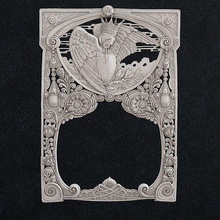 mirror picture frame 3 cover notebook book passport picture frame decor jewelry baroque victorian ornament antique wall mirror luxury  art sculptures 3d print model - Mito3D