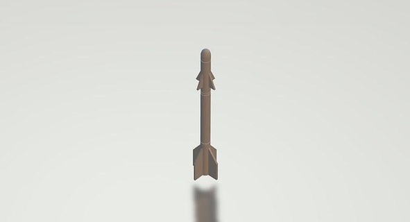 misiles Shafir 1 misil militar cohete aeronave avión guerra Ejército arma cohetería pasatiempo bricolaje diy 3d print model - Mito3D