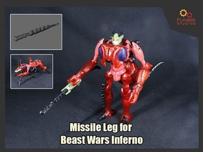 missile legs transformers beast wars inferno leg games toys 3d print model - Mito3D