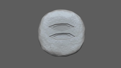 mist rune - runescape - stl keychain mist rune runes runescape mage missile miniature keychain game toy collection sorcerer spell rock stone games toys games toys 3d print model - Mito3D