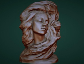 la brume art sculpture jeune fille le russe numérisation 3d d'impression décor sculptures 3d print model - Mito3D