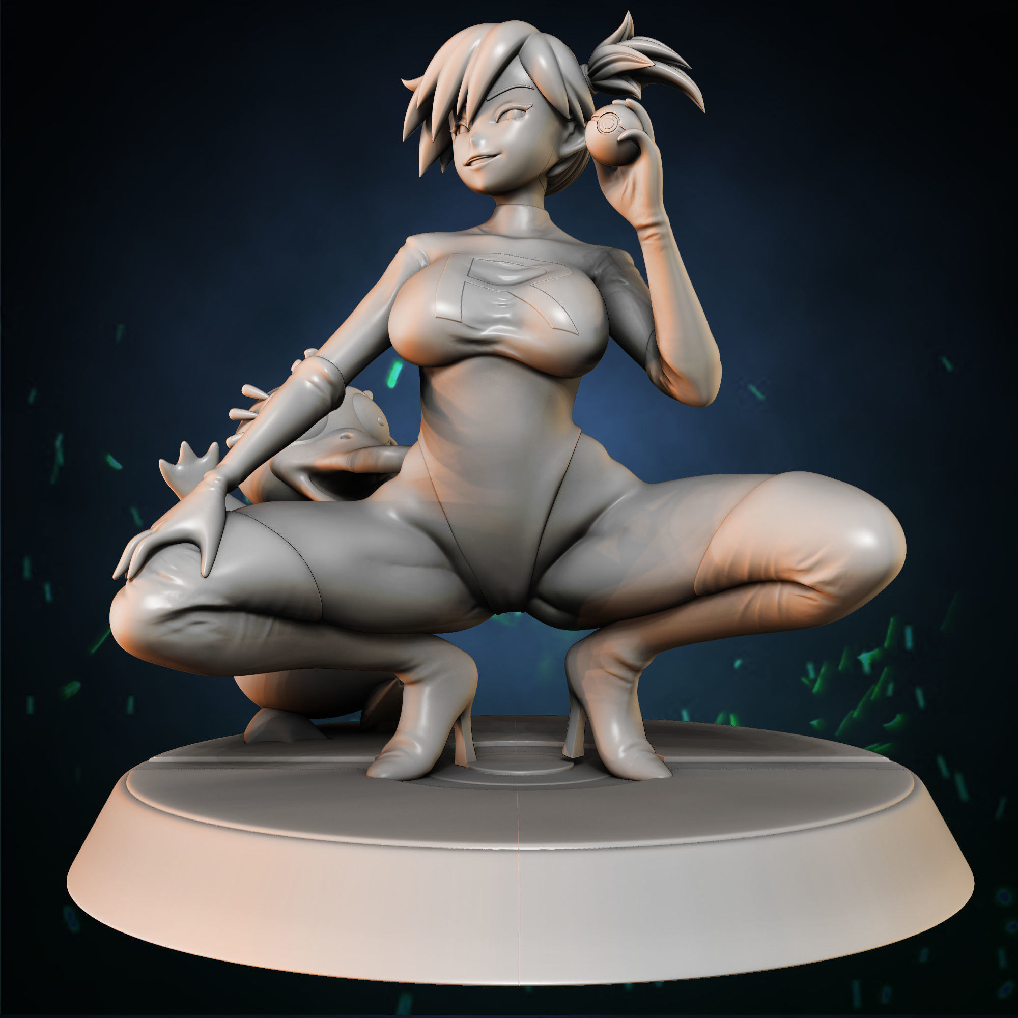 misty - team rocket version human toy psyduck pokeball pokemon figure figurine anime 3dprinting character design sexy games toys art sculptures 3D print model - Mito3D