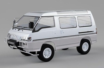 mitsubishi delica iii rc crawler body japan remote radio control hobby diy automotive offroad van 4x4 3dprint 3d print model - Mito3D