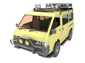 mitsubishi delica star vagon l300 tamamen 3d yazdır trx4 yol kamyonet model mitshubishi po5 1to10 ölçek 324mm tekerlek temel hobi kendin yap otomotiv 3d print model - Mito3D
