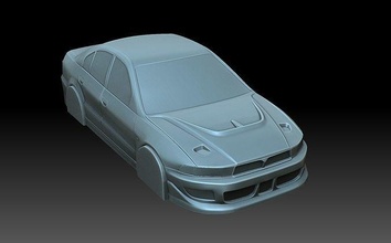 mitsubishi goland car sport cnc forming lancer evo rim evolution racing coupe hobby diy automotive 3d print model - Mito3D
