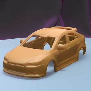 Mitsubishi Lancer sportback 2009 yazdırılabilir araba vücut yuva ölçülü Tamiya rc miniz kontrol tarayıcı Ninco Kyosho scx eksenel oyunlar oyuncaklar oyun Aksesuarlar 3d print model - Mito3D