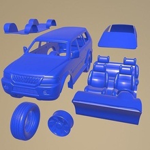 mitsubishi pajero deporte 1996 imprimible coche vehiculo separar partes cuerpo espacio 1 10 scalextric Tamiya rc miniz tractor kyosho axial 3d print model - Mito3D