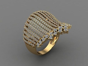 mezcla mujer anillos 3dm archivos máquina Listo 42 joyería joya anillo banda Boda oro diamante Moda abultar colección solitario compromiso 3d print model - Mito3D