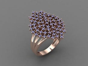 mezcla mujer anillos 3dm archivos máquina Listo 46 joyería joya anillo banda Boda oro diamante Moda abultar colección solitario compromiso 3d print model - Mito3D