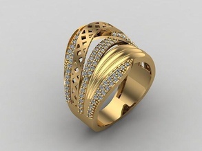 mezcla mujer anillos 3dm archivos máquina Listo 4 joyería joya anillo banda Boda oro diamante Moda abultar colección solitario compromiso 3d print model - Mito3D