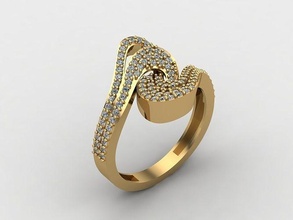 mezcla mujer anillos 3dm archivos máquina Listo 53 joyería joya anillo banda Boda oro diamante Moda abultar colección solitario compromiso 3d print model - Mito3D
