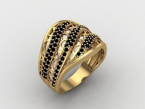 mezcla mujer anillos 3dm archivos máquina Listo 56 joyería joya anillo banda Boda oro diamante Moda abultar colección solitario compromiso 3d print model - Mito3D