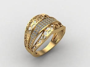 mezcla mujer anillos 3dm archivos máquina Listo 63 joyería joya anillo banda Boda oro diamante Moda abultar colección solitario compromiso 3d print model - Mito3D