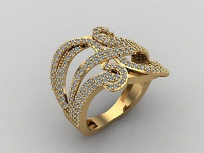 mezcla mujer anillos 3dm archivos máquina Listo 8 joyería joya anillo banda Boda oro diamante Moda abultar colección solitario compromiso 3d print model - Mito3D