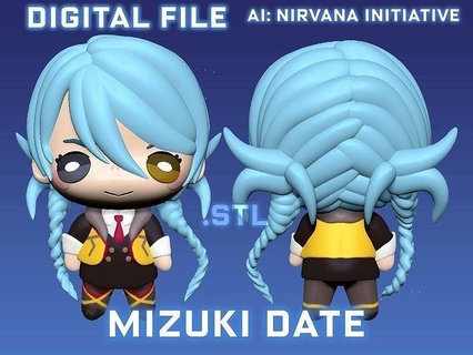 mizuki fecha ai nirvana iniciativa figura aini aitsf anime Arte vídeo juego chibi figurilla espiga chunsoft lindo 3d print model - Mito3D