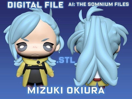 mizuki okiura ai Sonhe arquivos figura aini aitsf chibi estatueta vídeo jogos Espinho chunsoft fofa anime arte 3d print model - Mito3D