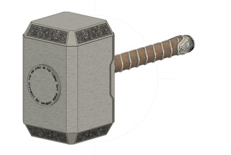 mjolnir - martello di thor della marvel thorshammer la mcu ageofultron supereroe norse avenger il thundergod hobby fai da te altri 3d print model - Mito3D