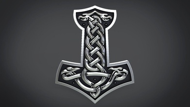 mjolnir bijoux viking thor odin celtique saxon norse le marteau molot païen pendentifs 3d print model - Mito3D