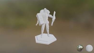 mlbb tigreal sombre Gardien mobile légendes guerrier bouclier marteau Jeu figure Chevalier statue Jeux jouets 3d print model - Mito3D