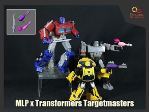 mlp x transformadores targetmasters conjunto 1 pequeno pônei cruzamento quadrinho jogos brinquedos 3d print model - Mito3D
