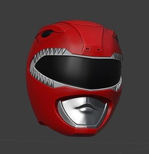 mmpr rouge ranger 3d casque power rangers redranger zyuranger sentai cosplay loisir diy 3d print model - Mito3D