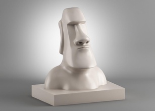 moai 3d impresión modelo escultura of hombre barba miniatura clásico tradicional estatua antiguo isla pascua resurrección miniaturas desafío civilizaciones monolítico misterio figuritas arte esculturas 3d print model - Mito3D