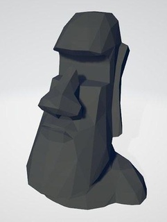 moai glasses stand retro art cool sculptures 3d print model - Mito3D