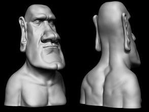 moai statue moyai men sculpture body art sculptures 3d print model - Mito3D