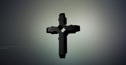langsamer kreuz schmuck herausforderung kruzifix möbius twist christian anhänger 3d print model - Mito3D