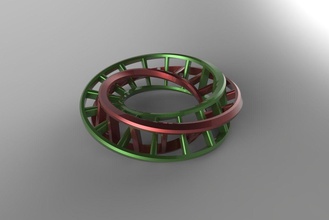 mobius asamblea art complejo increíble loop círculo matemática 3d print model - Mito3D