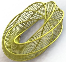 mobius bracelet design five-pointed mathematics geometry interconnected interlocked mobeus art orientable surface mathematical modern pendant jewellery infinity math loop mutually science 3d print model - Mito3D