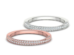 Mobius eternidad diamante anillo giro 3dmodel retorcido banda joyería joya compromiso Boda matrimonio lujo imprimible solitario 3d print model - Mito3D