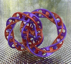 Möbius torus-Knoten-Typ-2 Wissenschaft mobius torus Knoten hobby math 3d print model - Mito3D