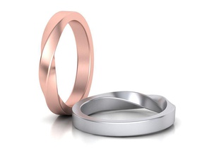 Mobius Hochzeit Ring 3mm breit 3D Modell einstellen Twist verdrehte Ringe klassisch Band USA Kanada Europa Mexiko Deutschland Vereinigtes Königreich vereinigt Bands 3d print model - Mito3D