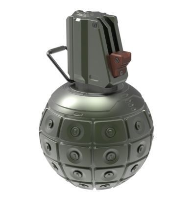 mock up of aureola fragmentación granada halo5 jefe principal pacto armas juegos juguetes juego accesorios 3D print model - Mito3D