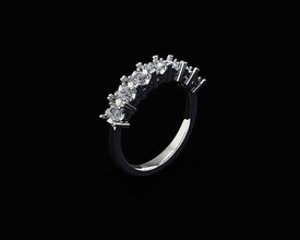 model10 joyería joya lujo oro plata brillante diamante anillo platino blanco Moda belleza libra esterlina compromiso imprimible alfabeto eternidad banda Boda anillos 3d print model - Mito3D