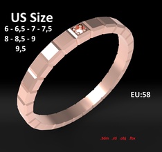 modelo 106 chopard faceta anillo de diamante cubo hielo puro que nos tamaño la joyería oro plata el imprimible joya moda icecube nosotros y belleza nuevo los anillos 3d print model - Mito3D