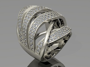 modèle 113 anneau bijoux de l'anneau 3d imprimable or d'argent le diamant gem d'origine exclusif précieux bague en les anneaux 3d print model - Mito3D